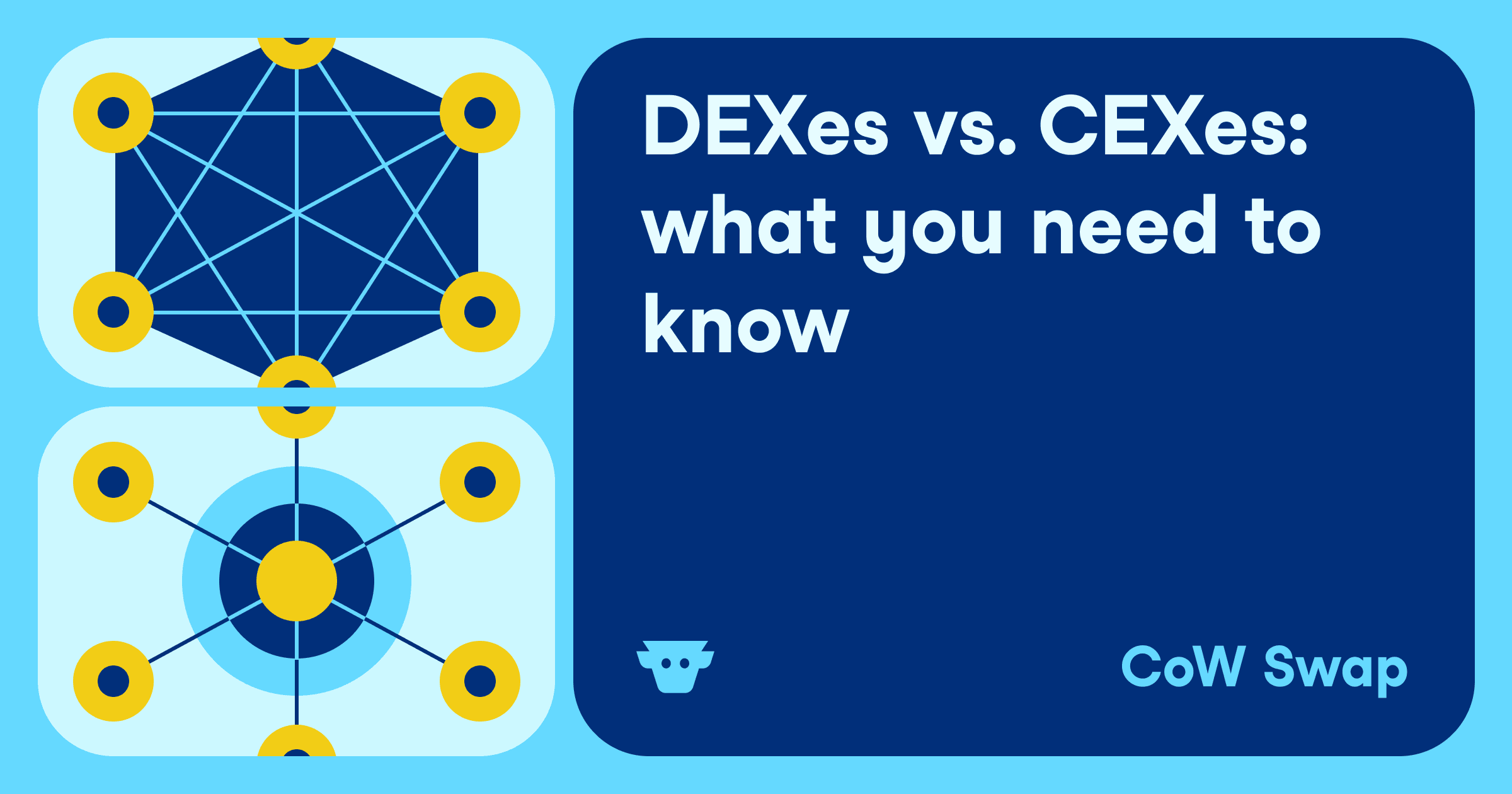 Cover image for article: DEXes vs. CEXes: What you need to know 